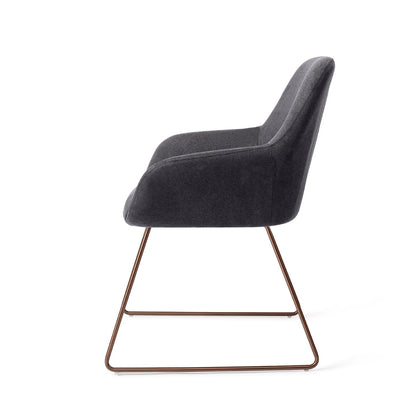 Kushi Dining Chair Black-Out Slide Rose