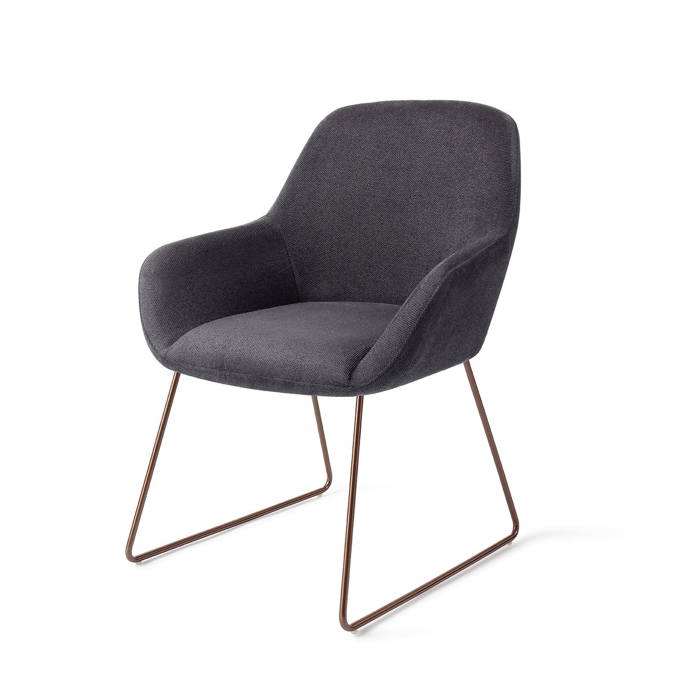 Kushi Dining Chair Black-Out Slide Rose