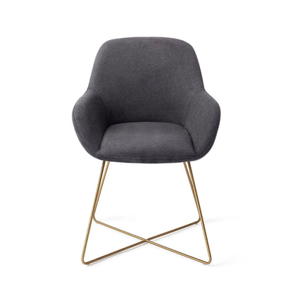 Kushi Dining Chair Black-Out Cross Gold