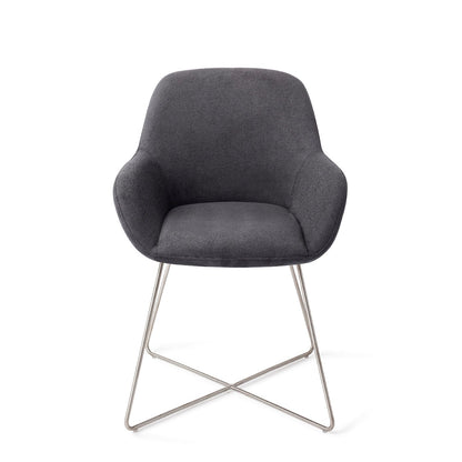 Kushi Dining Chair Black-Out Cross Steel