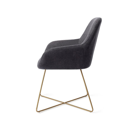 Kushi Dining Chair Black-Out Cross Gold