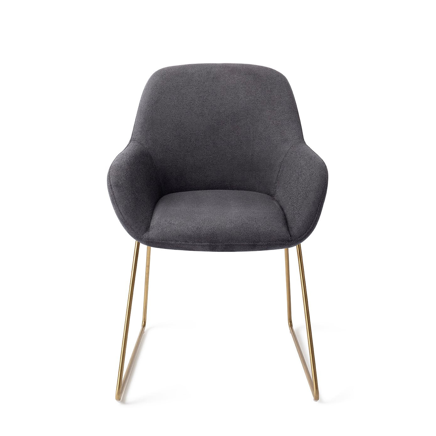 Kushi Dining Chair Black-Out Slide Gold