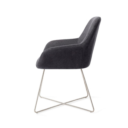 Kushi Dining Chair Black-Out Cross Steel