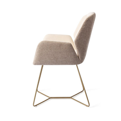 Myoko Dining Chair Sandy Hill Beehive Gold