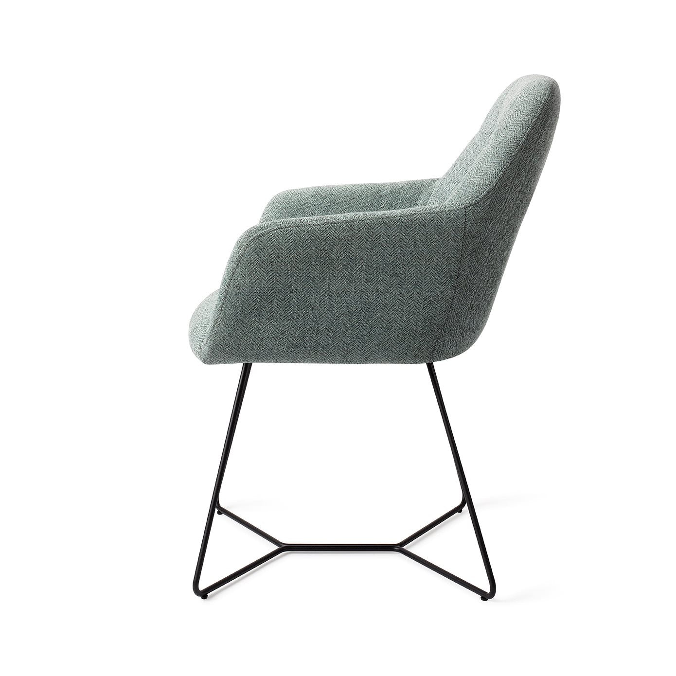 Noto Dining Chair Real Teal Beehive Black