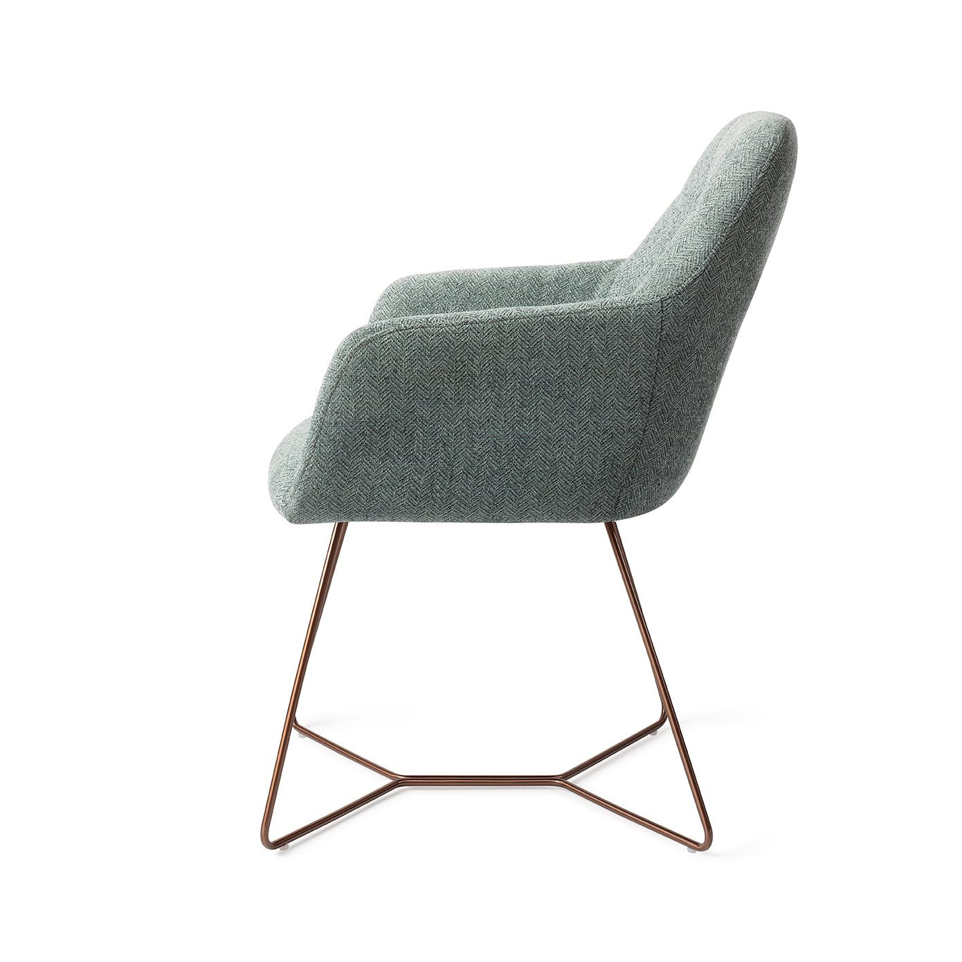 Noto Dining Chair Real Teal Beehive Rose