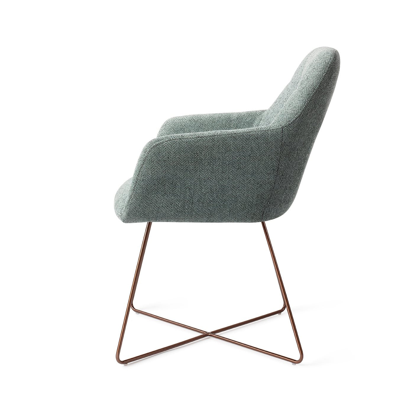 Noto Dining Chair Real Teal Cross Rose