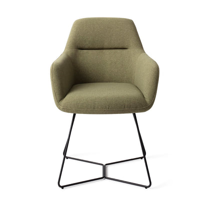 Kinko Dining Chair Green Hunter Beehive Black