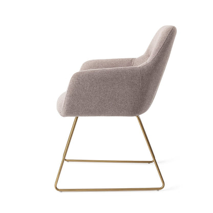 Kinko Dining Chair Earl Grey Slide Gold