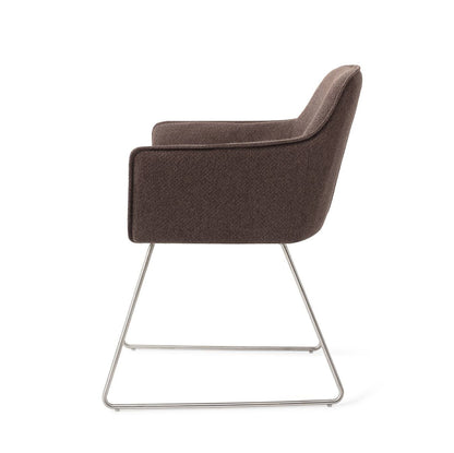 Hofu Dining Chair Potters Clay Slide Steel