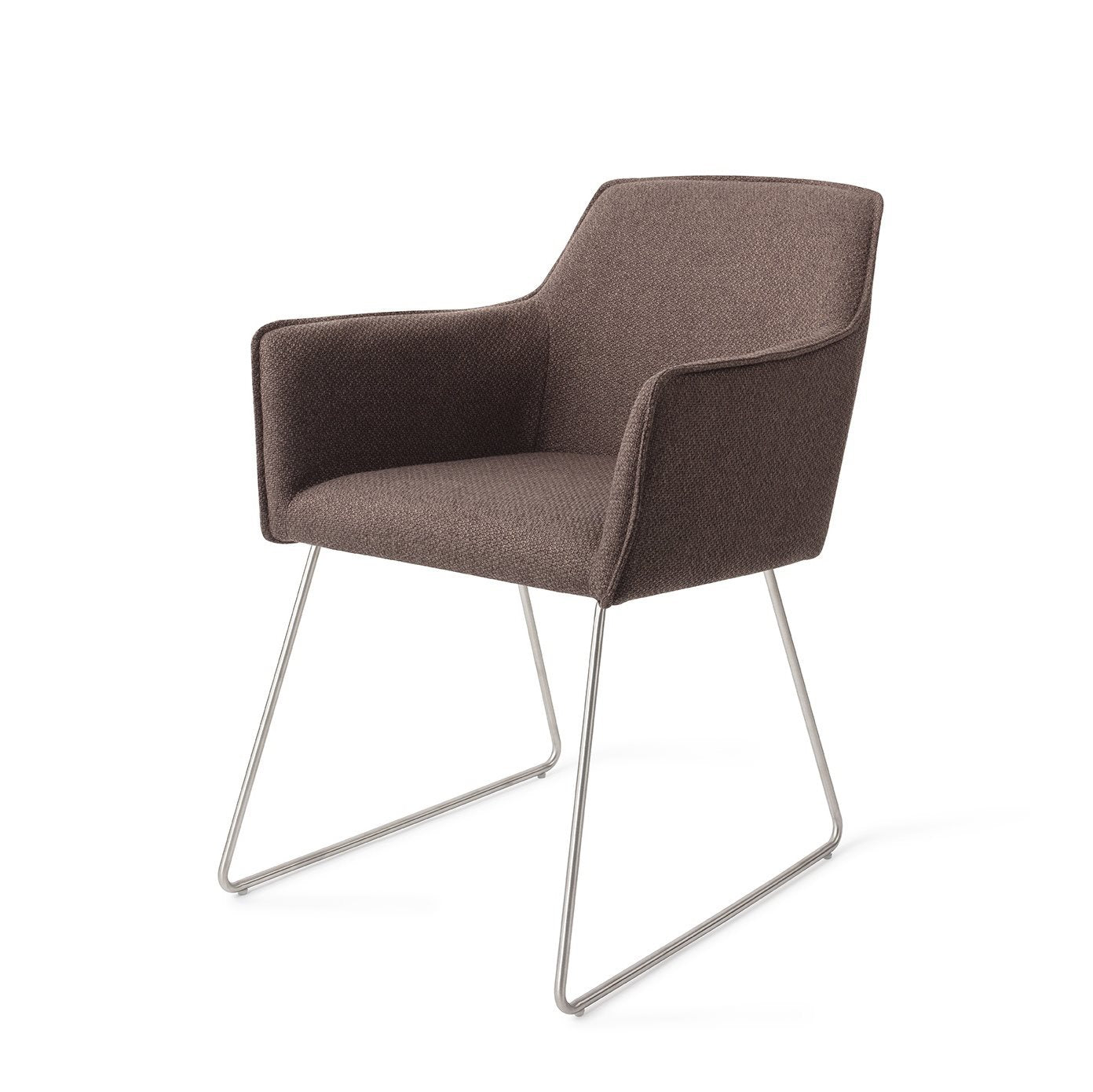 Hofu Dining Chair Potters Clay Slide Steel