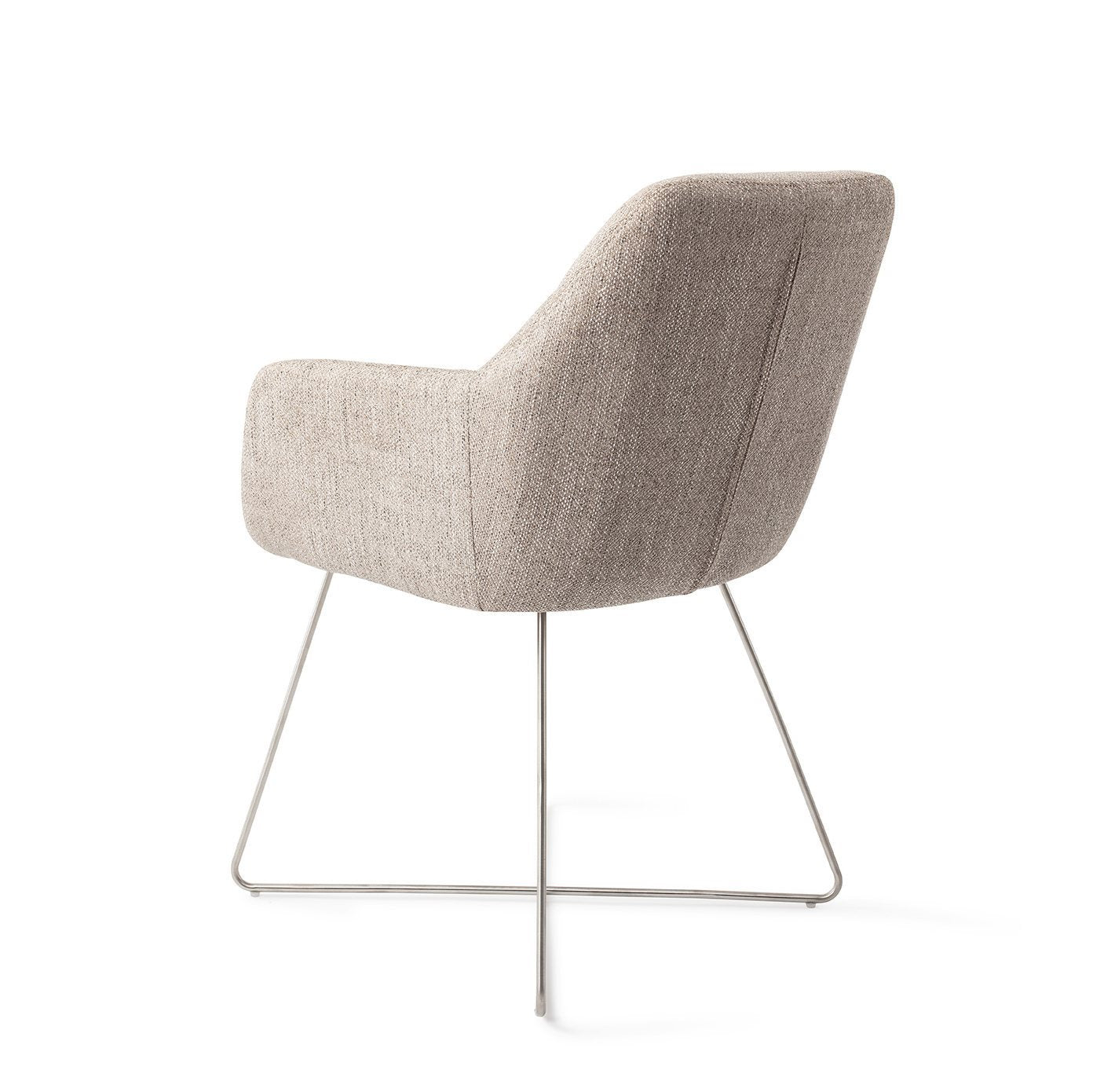 Noto Dining Chair Biscuit Beach Cross Steel