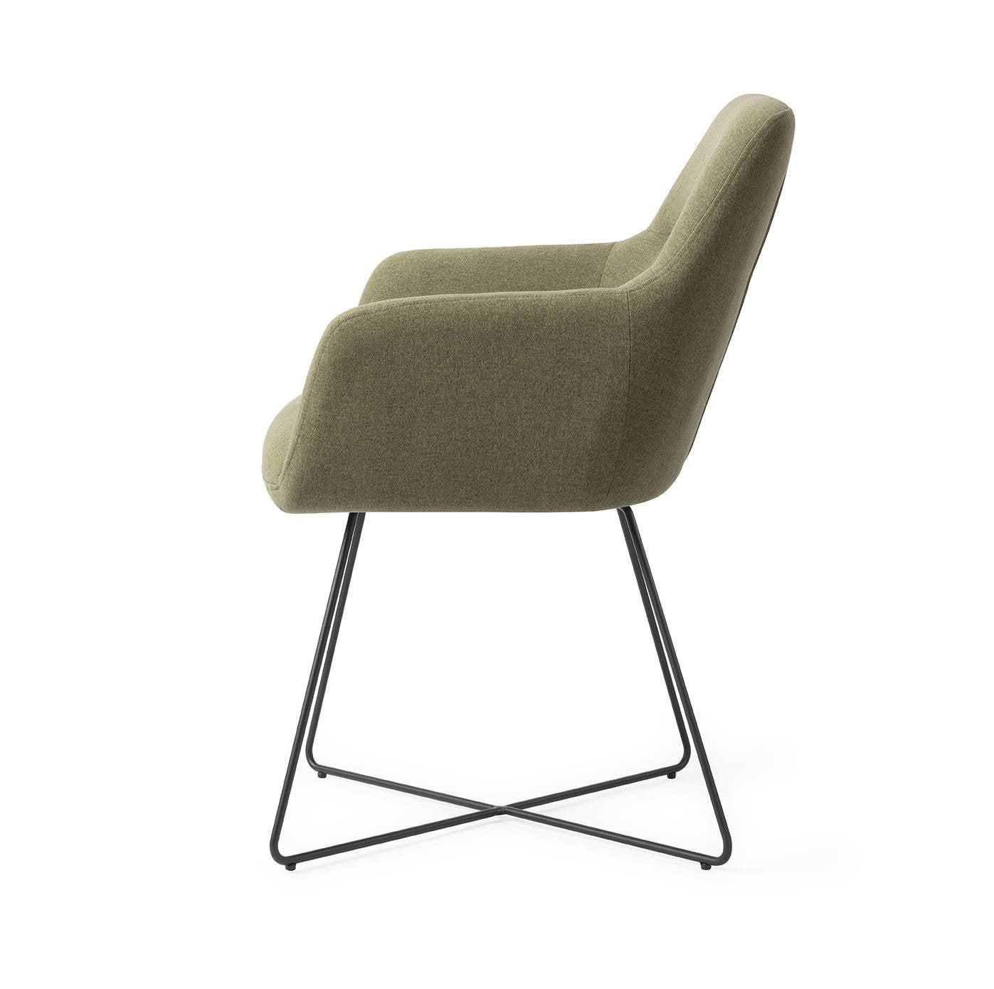 Kinko Dining Chair Green Hunter Cross Black