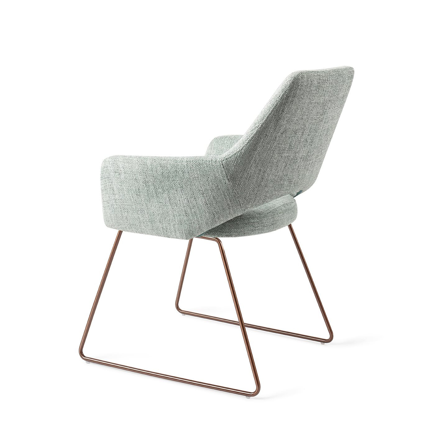 Yanai Dining Chair Soft Sage Slide Rose