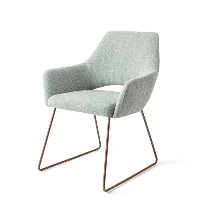 Yanai Dining Chair Soft Sage Slide Rose