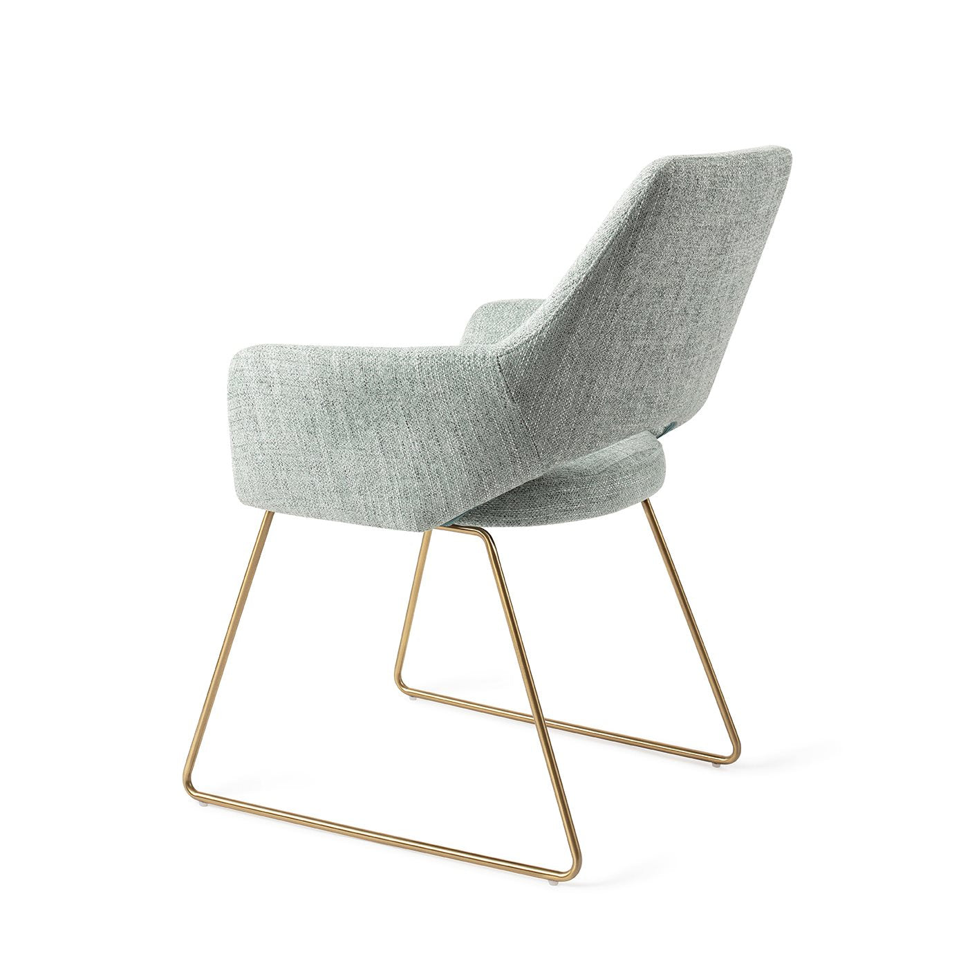 Yanai Dining Chair Soft Sage Slide Gold