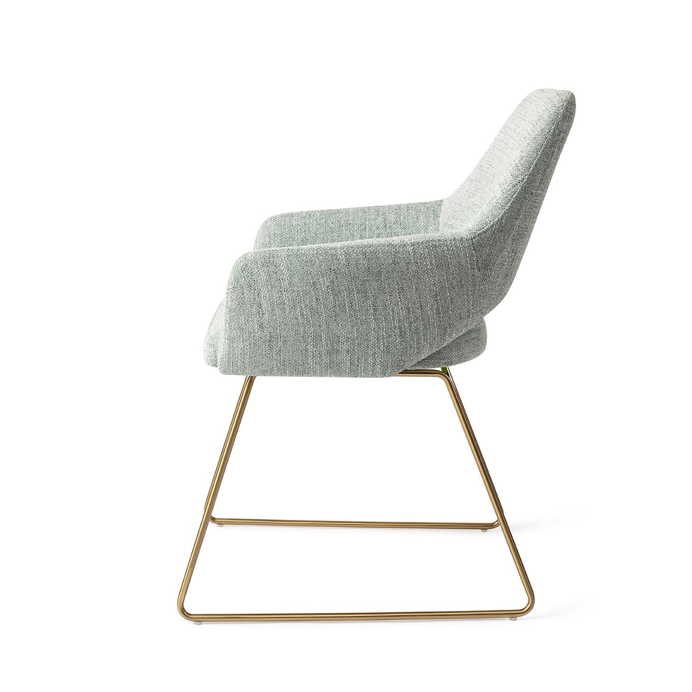 Yanai Dining Chair Soft Sage Slide Gold