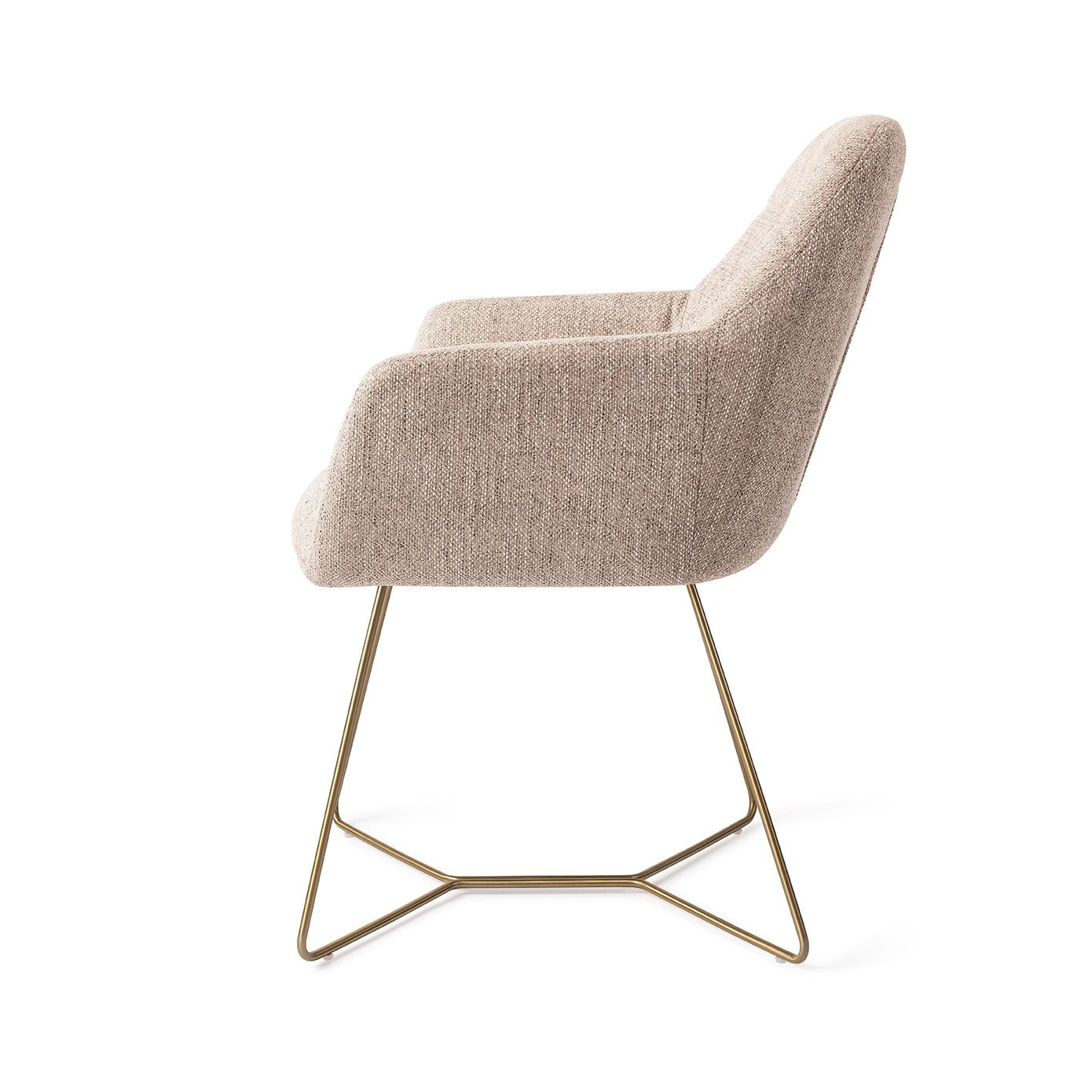 Noto Dining Chair Biscuit Beach Beehive Gold