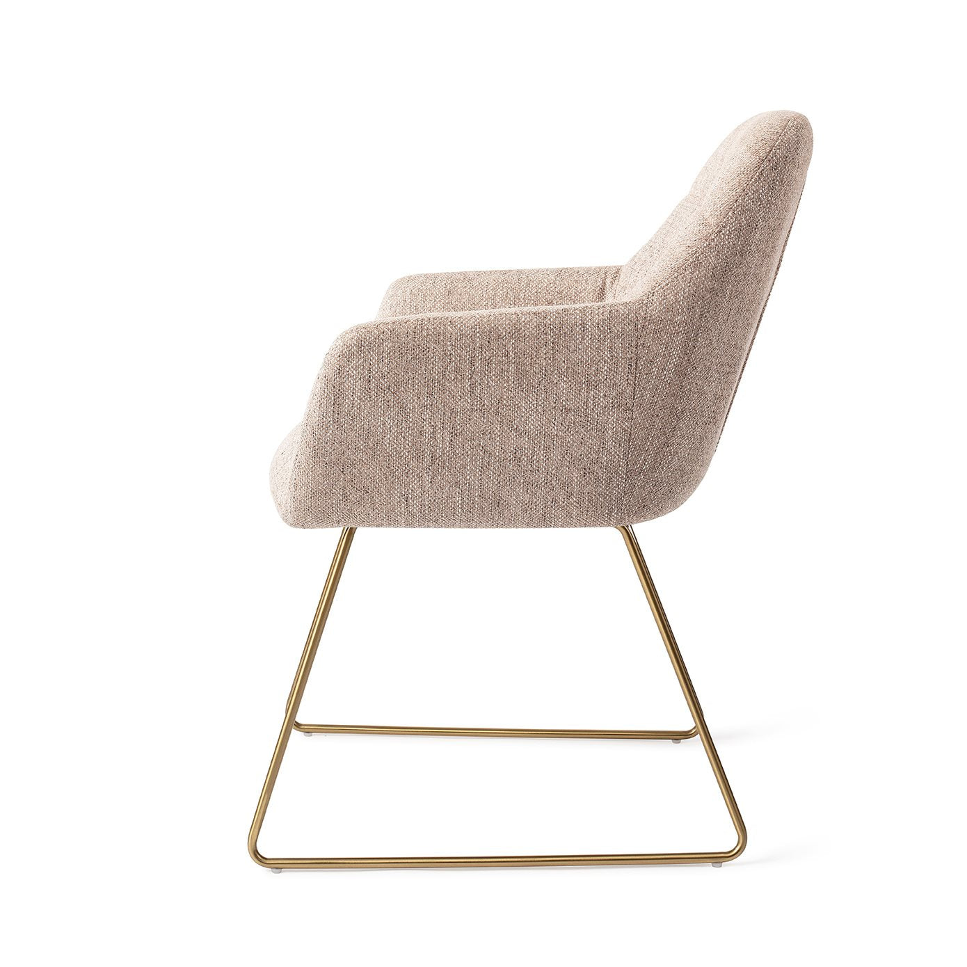 Noto Dining Chair Biscuit Beach Slide Gold