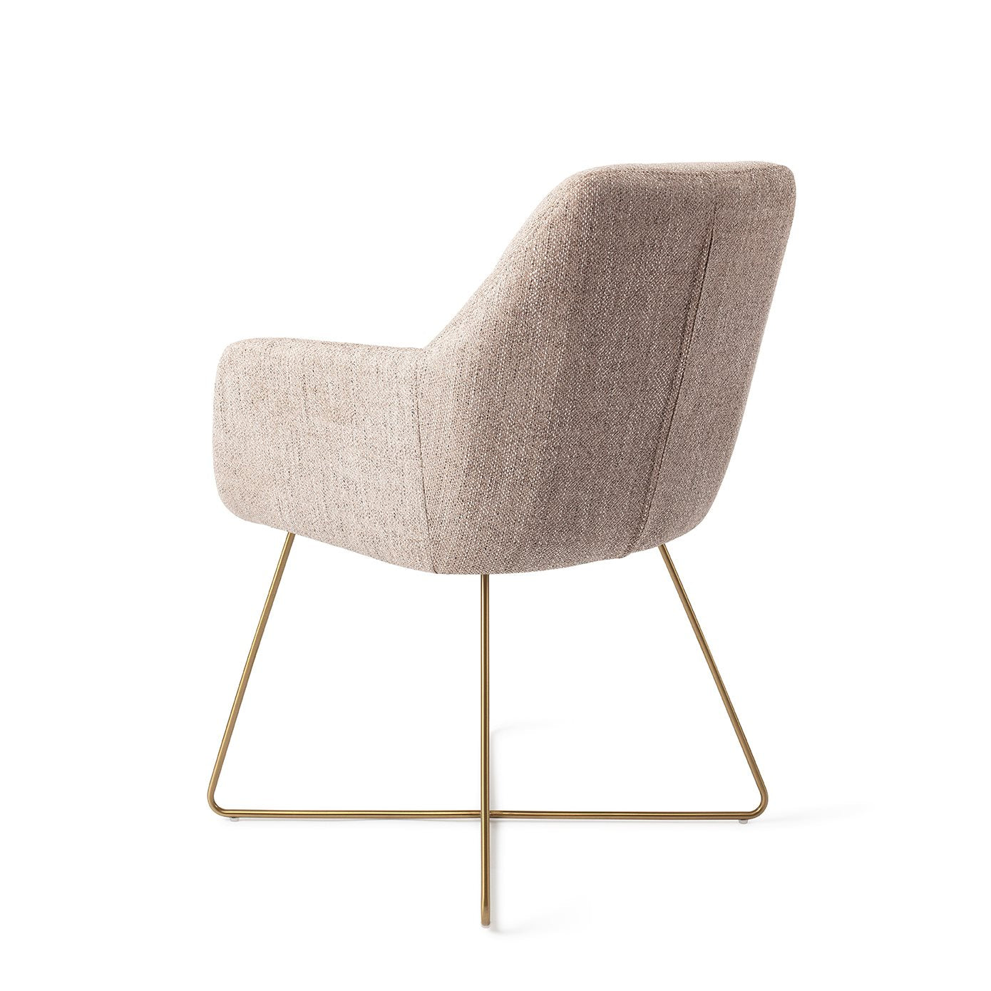 Noto Dining Chair Biscuit Beach Cross Gold