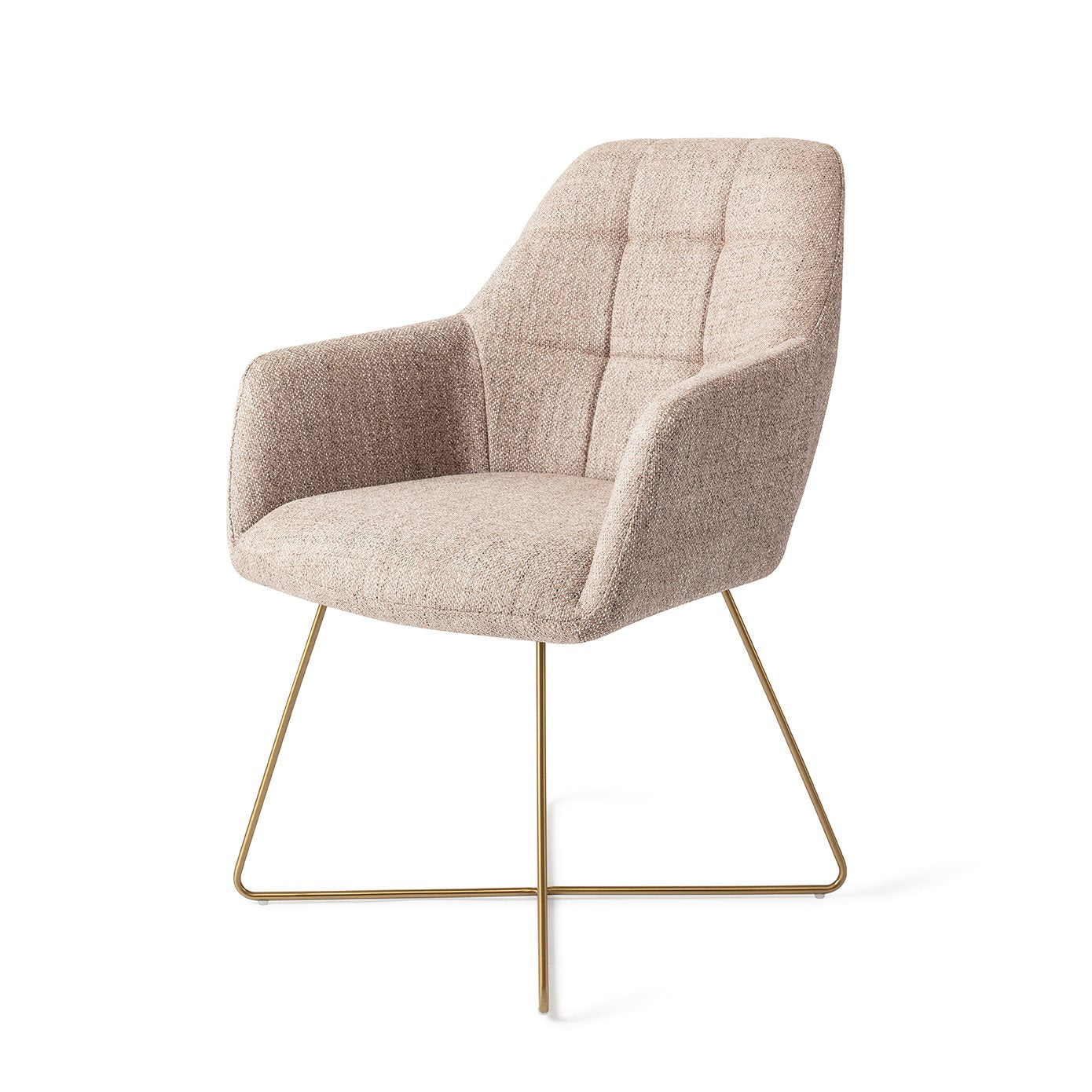 Noto Dining Chair Biscuit Beach Cross Gold