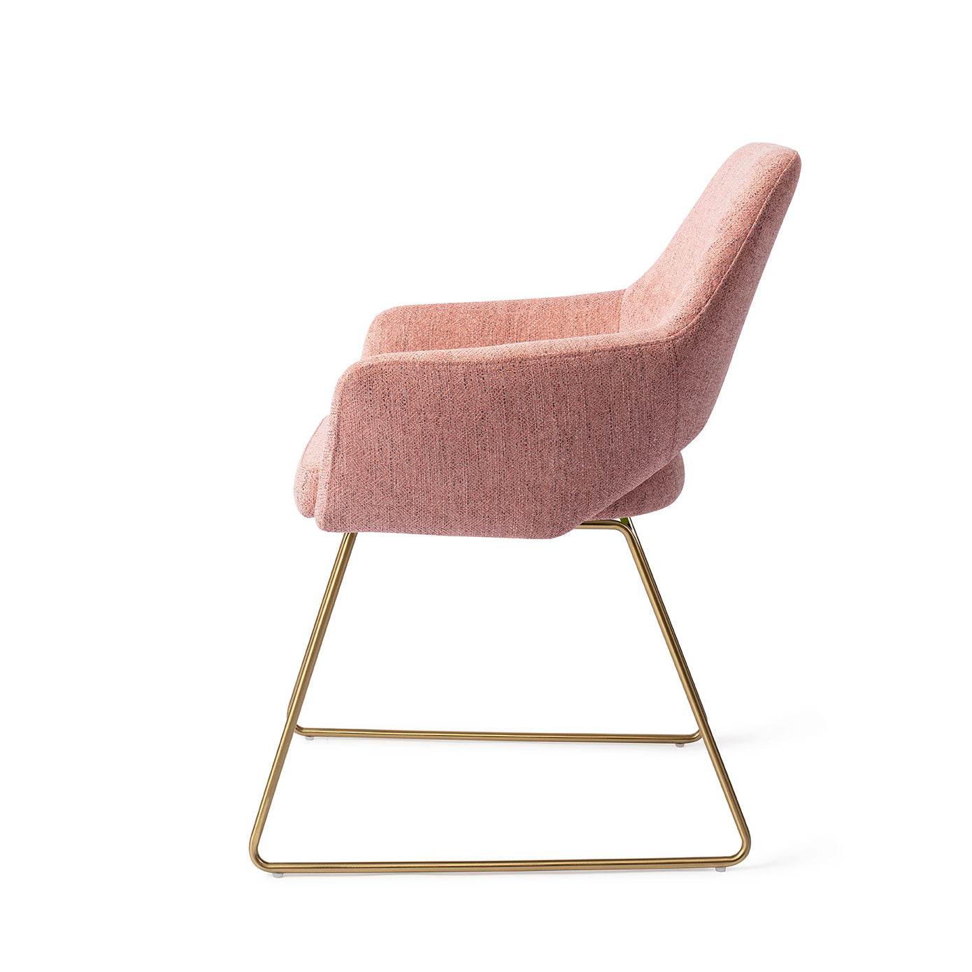 Yanai Dining Chair Pink Punch Slide Gold