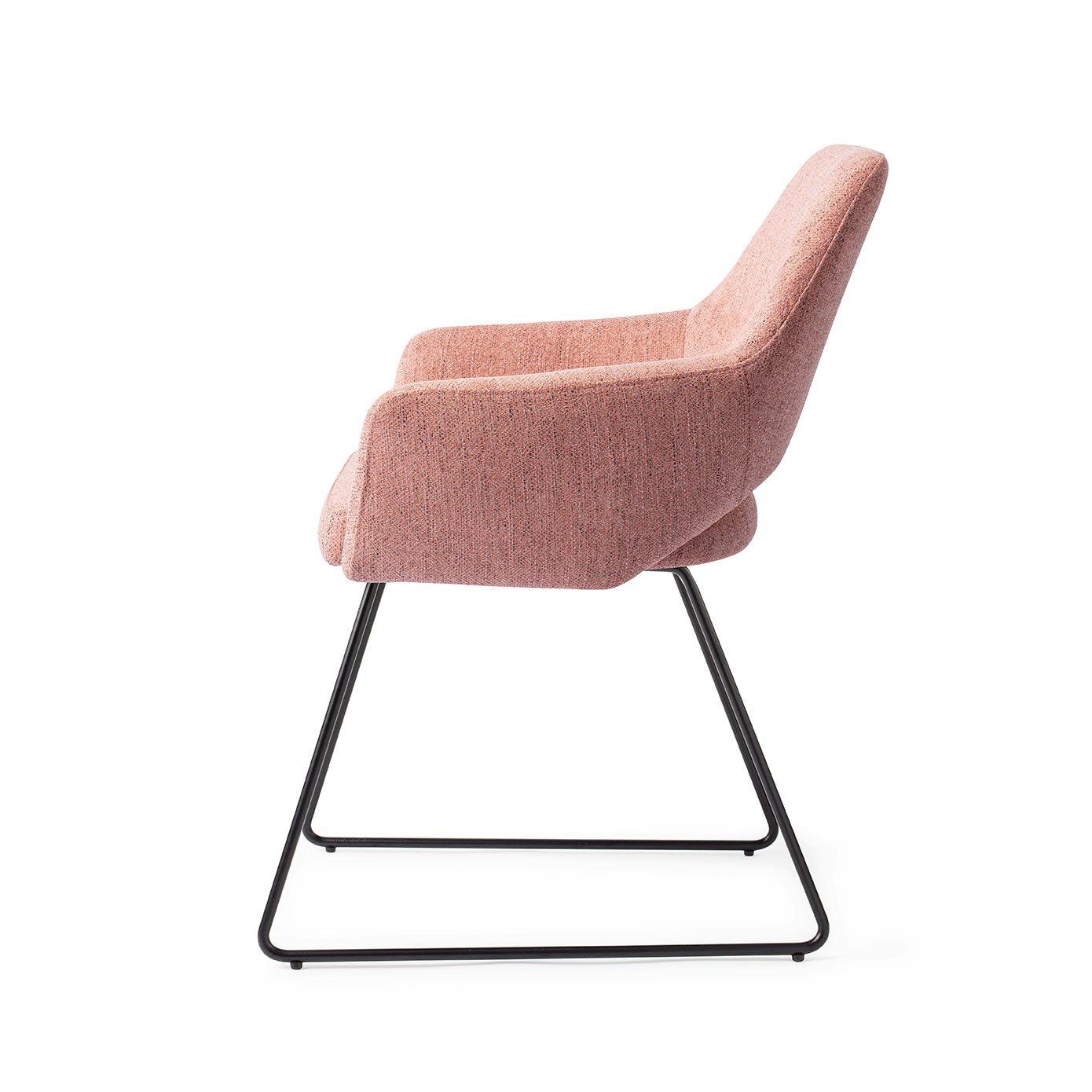 Yanai Dining Chair Pink Punch Slide Black