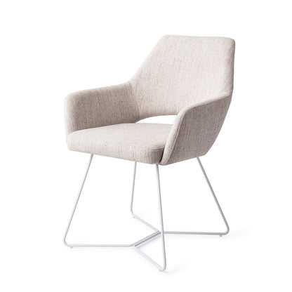 Yanai Dining Chair Pigeon Beehive White