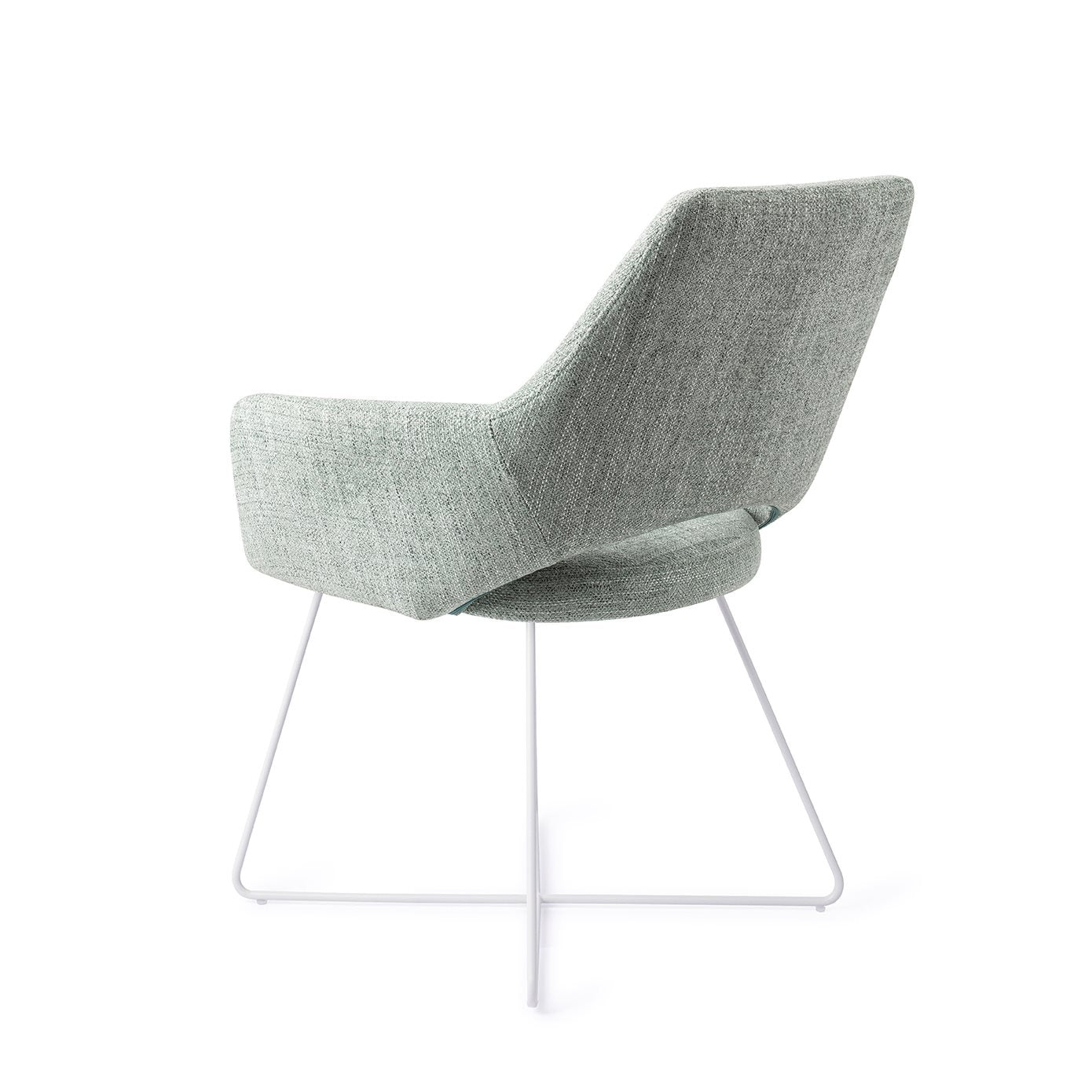 Yanai Dining Chair Soft Sage Cross White