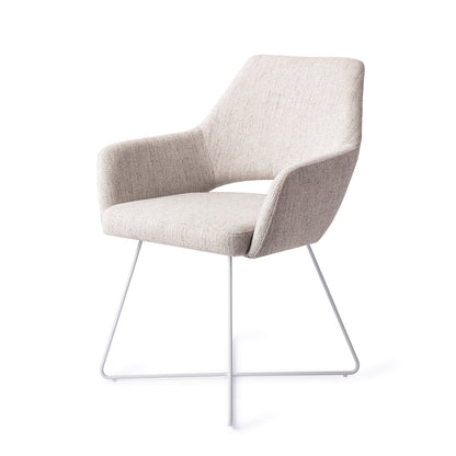 Yanai Dining Chair Pigeon Cross White