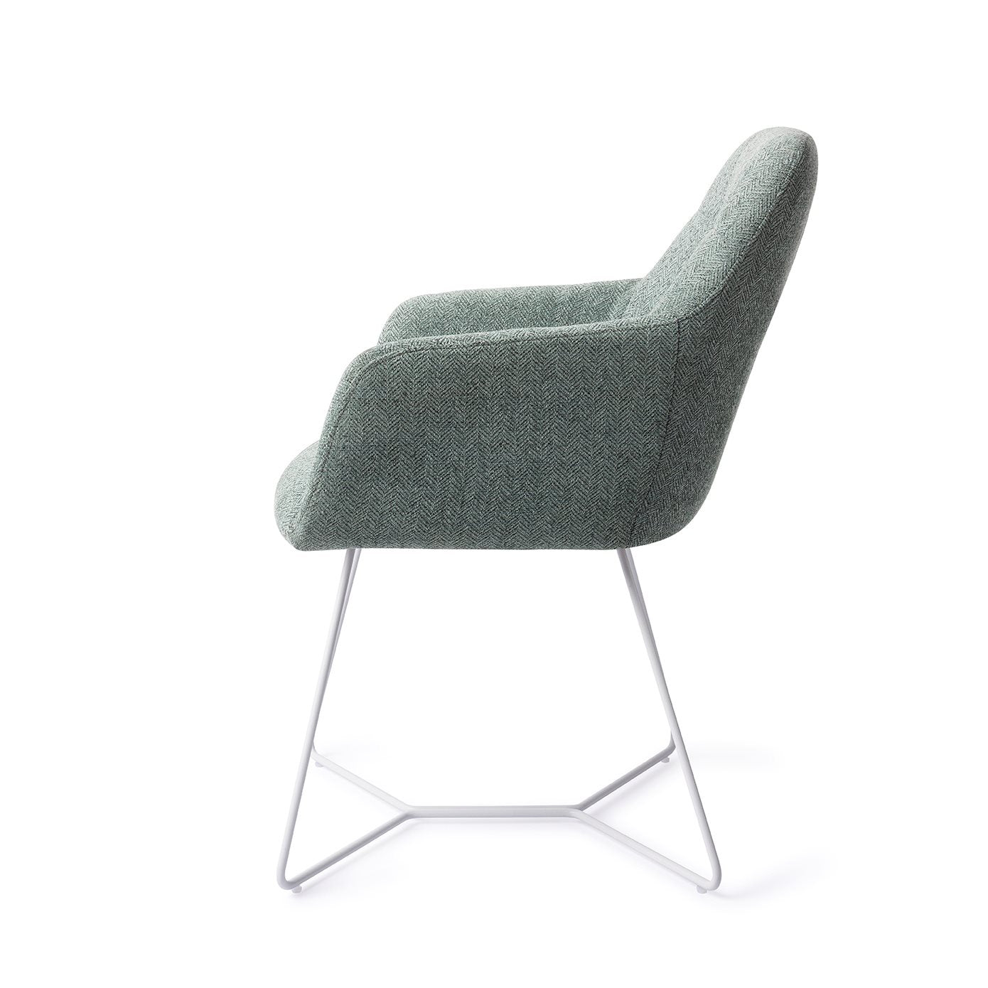 Noto Dining Chair Real Teal Beehive White