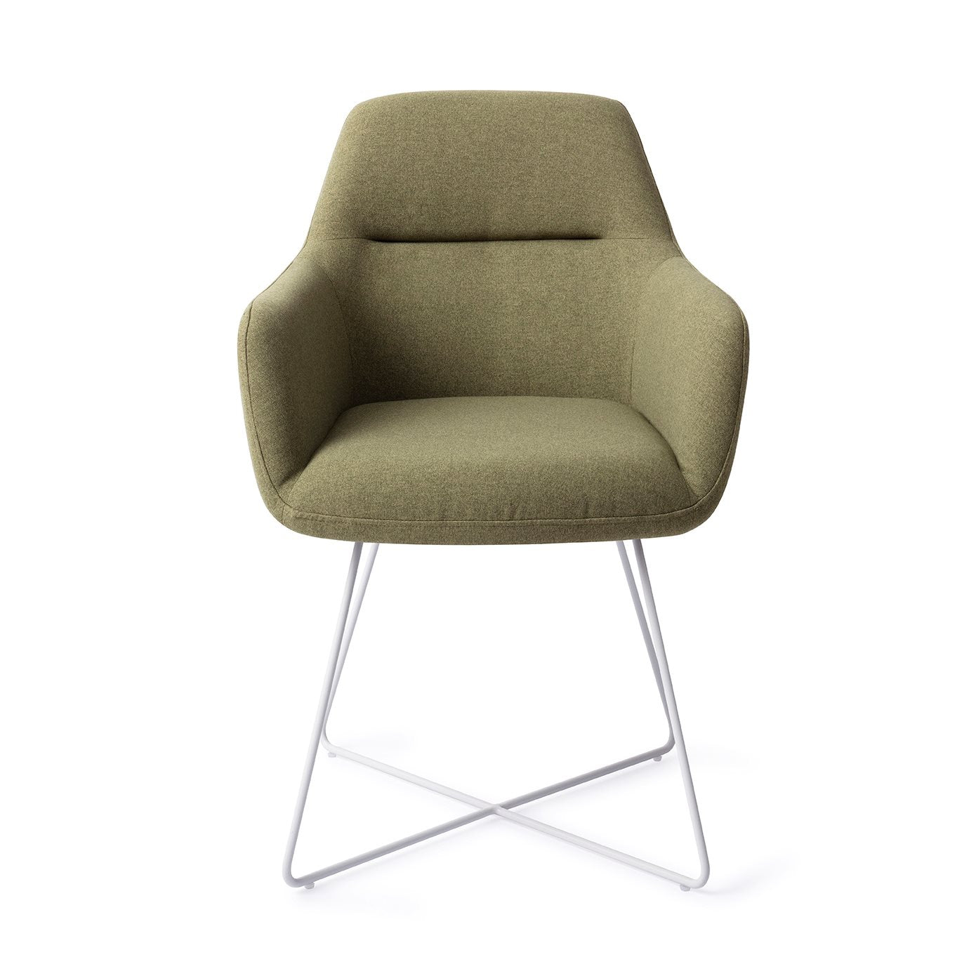 Kinko Dining Chair Green Hunter Cross White