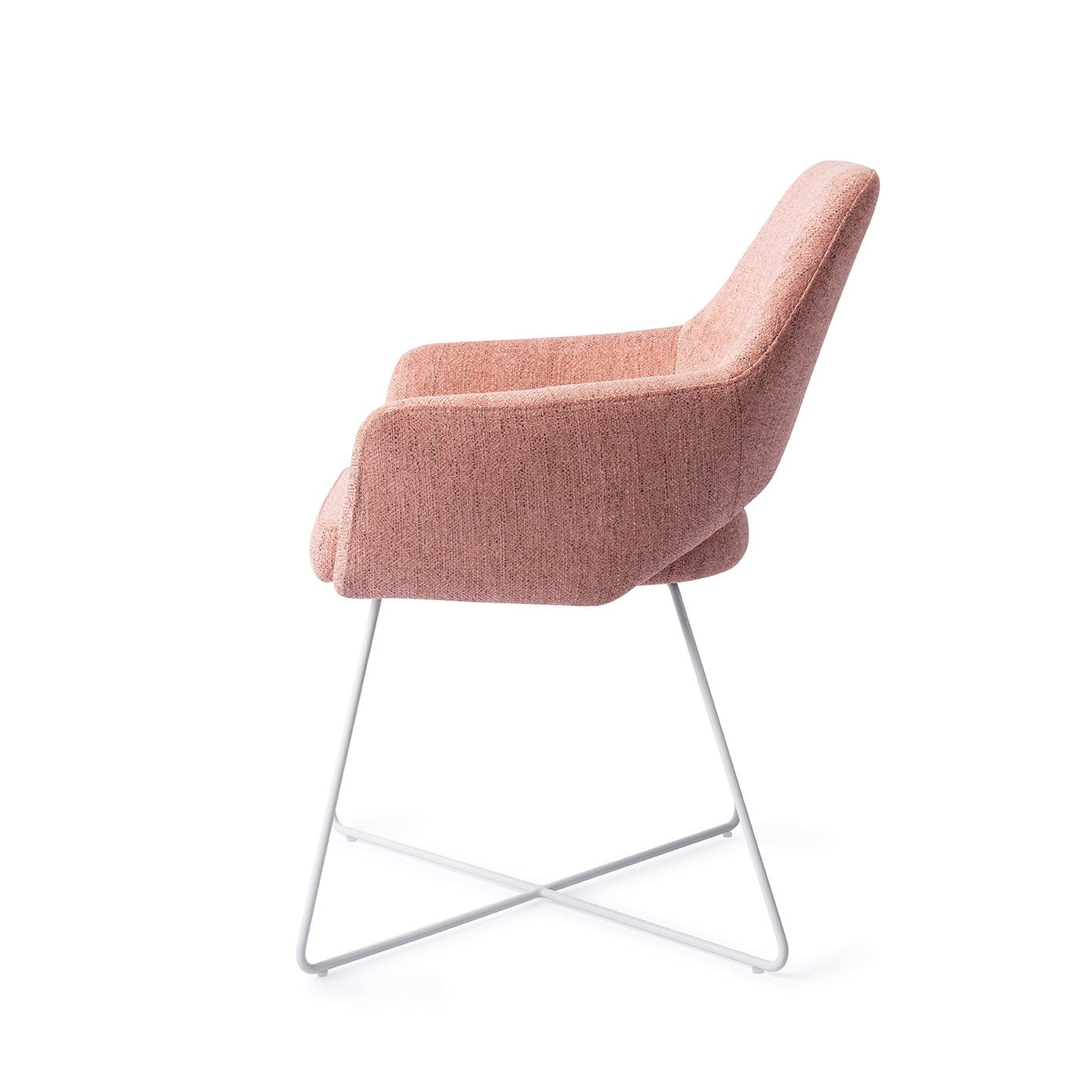 Yanai Dining Chair Pink Punch Cross White