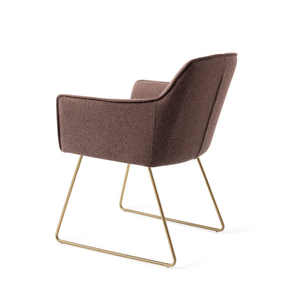 Hofu Dining Chair Potters Clay Slide Gold