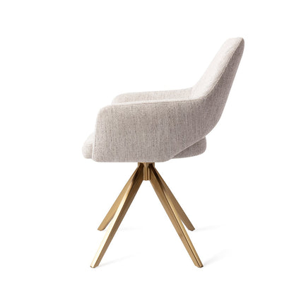 Yanai Dining Chair Pigeon Turn Gold