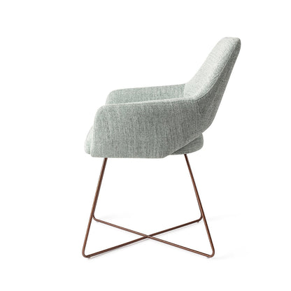 Yanai Dining Chair Soft Sage Cross Rose