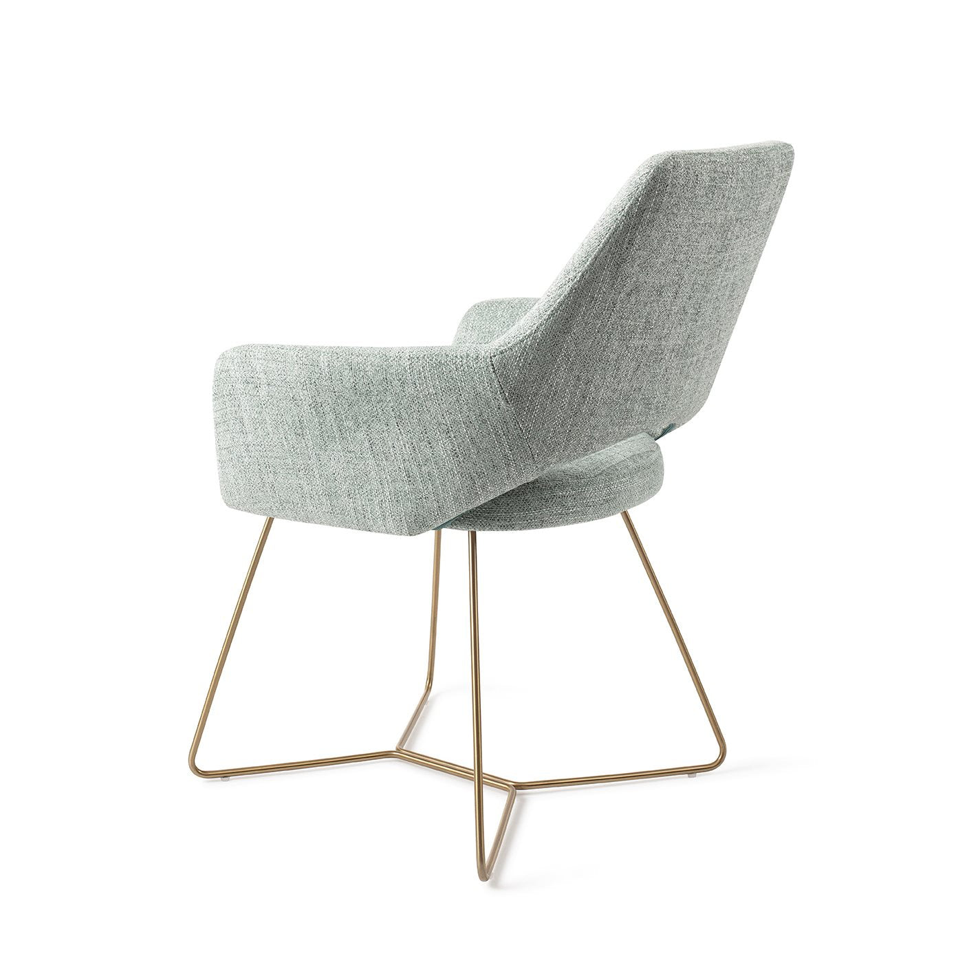 Yanai Dining Chair Soft Sage Beehive Gold