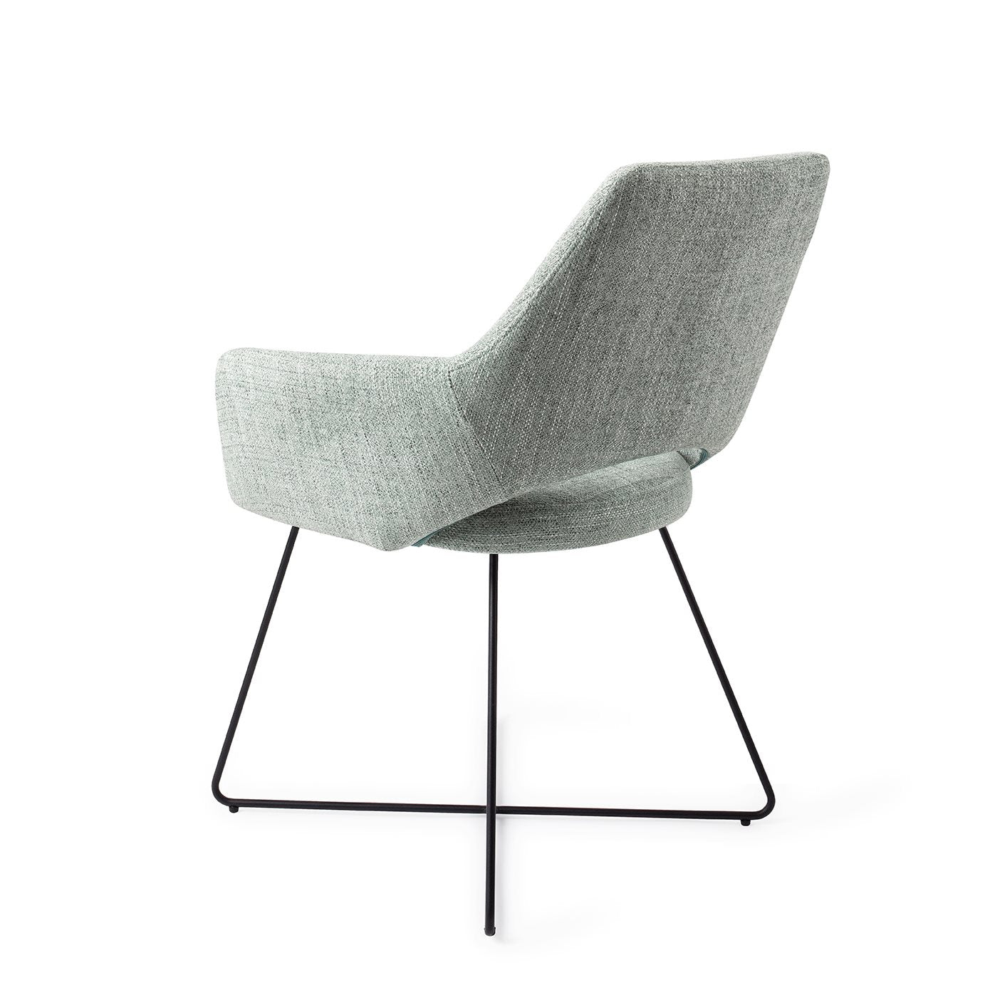 Yanai Dining Chair Soft Sage Cross Black