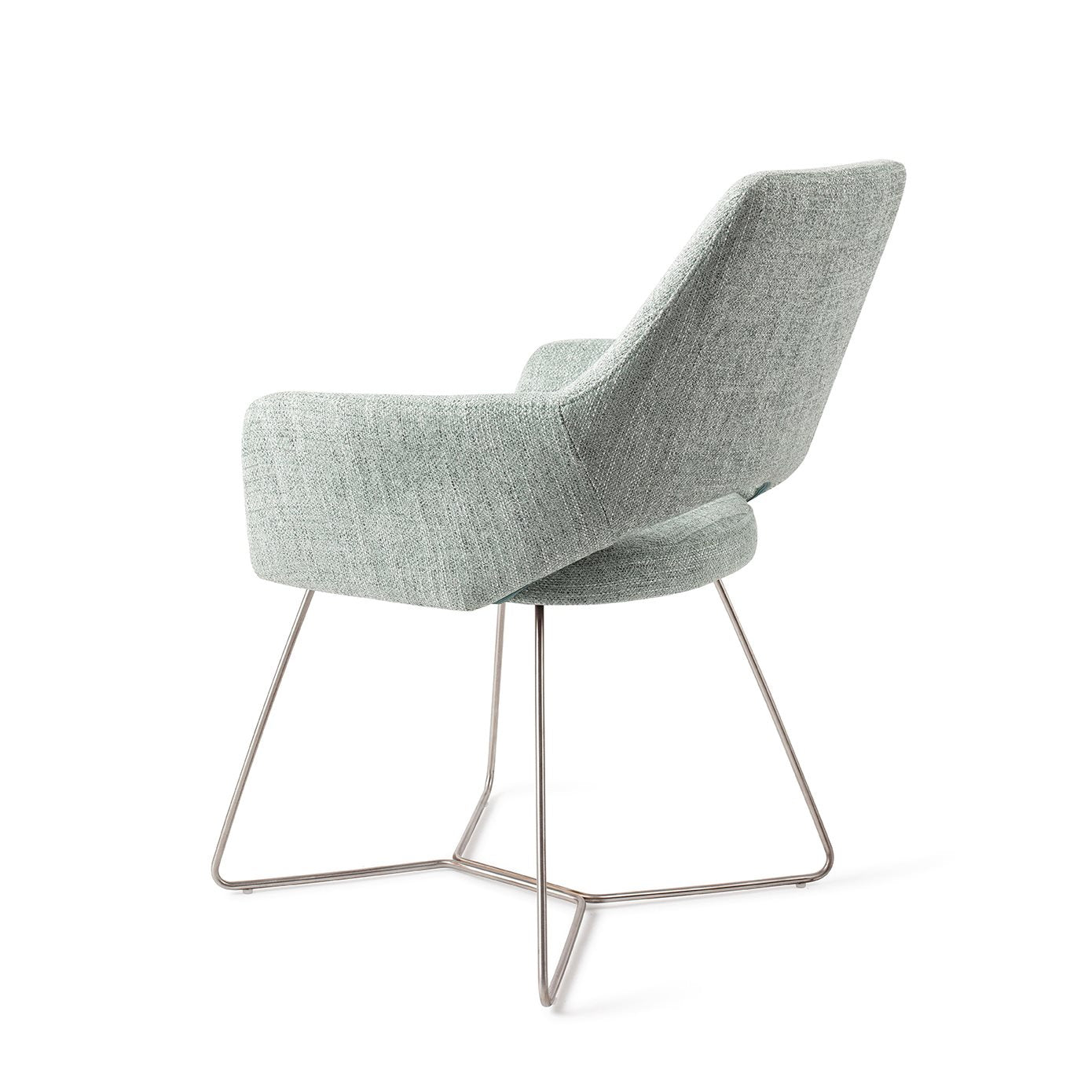 Yanai Dining Chair Soft Sage Beehive Steel