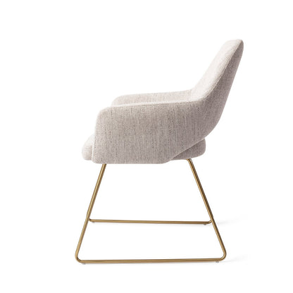 Yanai Dining Chair Pigeon Slide Gold