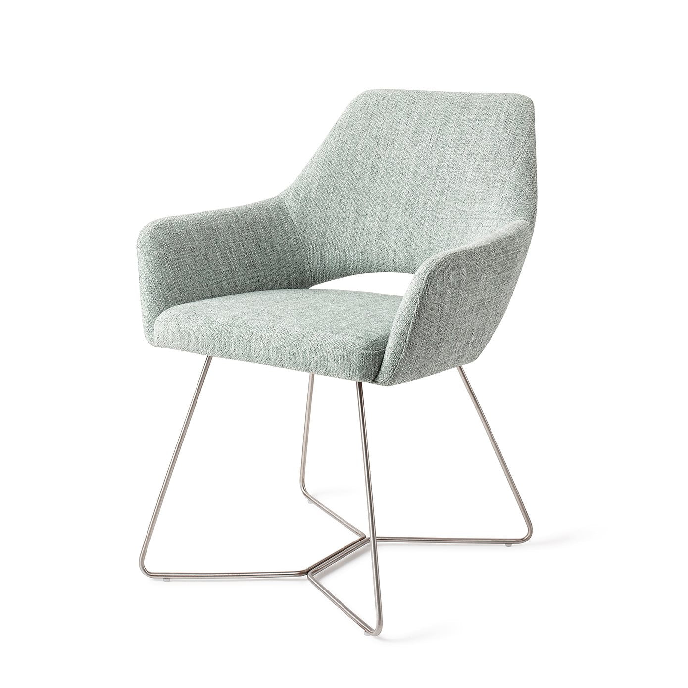 Yanai Dining Chair Soft Sage Beehive Steel