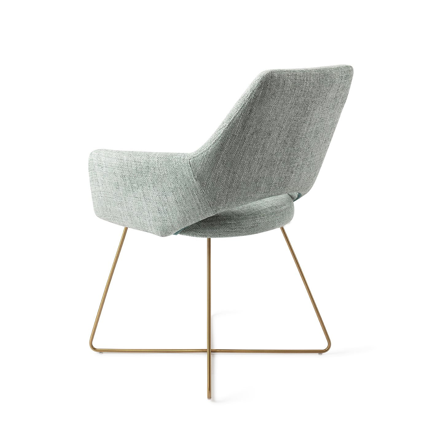 Yanai Dining Chair Soft Sage Cross Gold