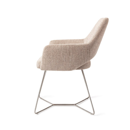 Yanai Dining Chair Biscuit Beach Beehive Steel