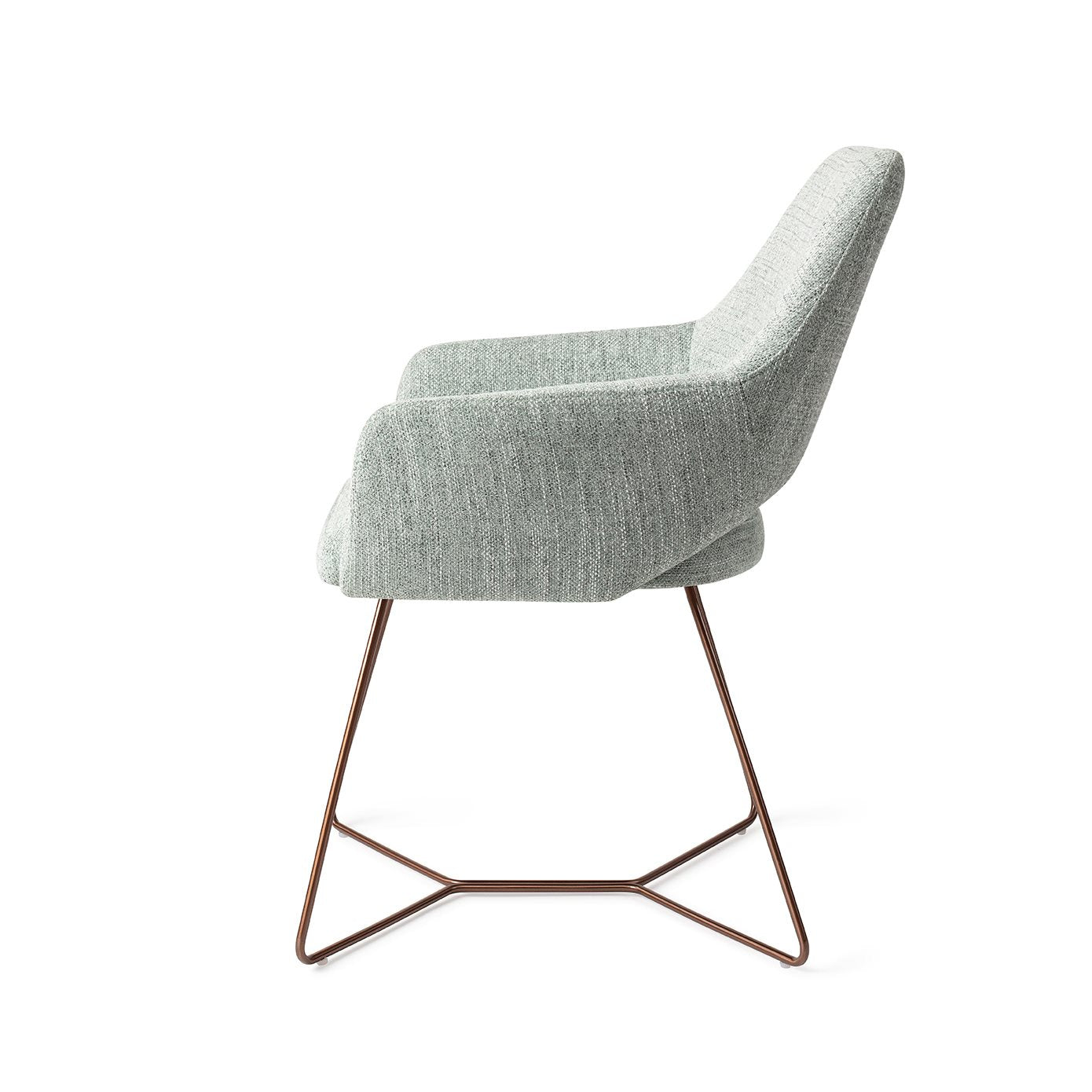 Yanai Dining Chair Soft Sage Beehive Rose