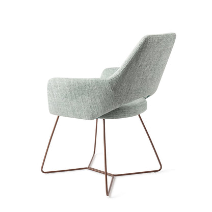 Yanai Dining Chair Soft Sage Beehive Rose