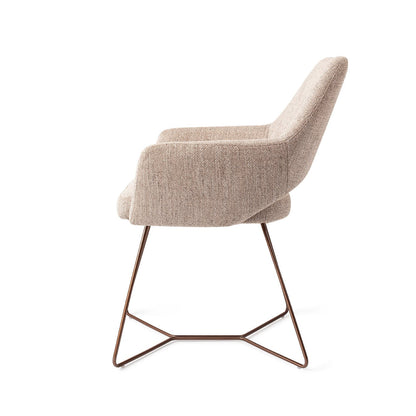 Yanai Dining Chair Biscuit Beach Beehive Rose