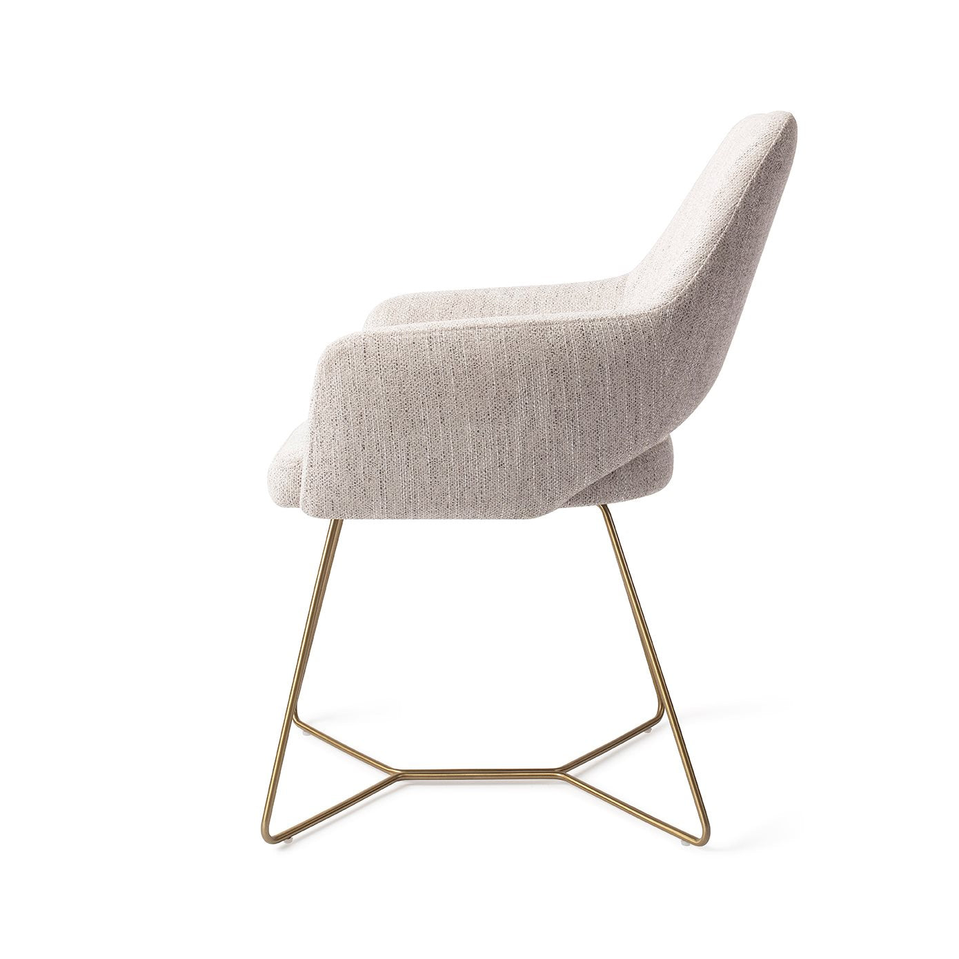 Yanai Dining Chair Pigeon Beehive Gold