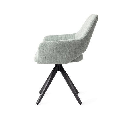 Yanai Dining Chair Soft Sage Turn Black