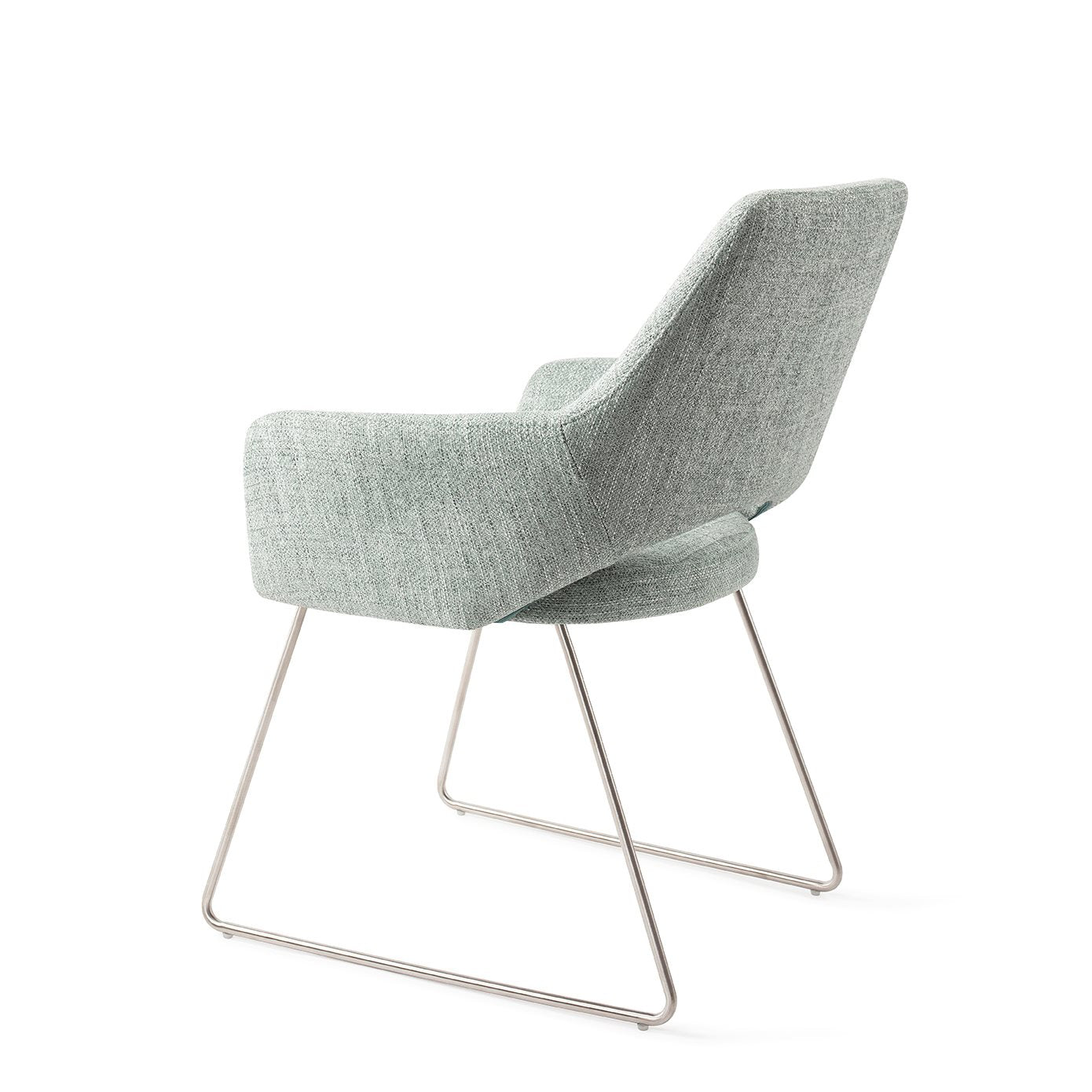 Yanai Dining Chair Soft Sage Slide Steel