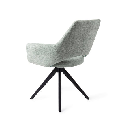 Yanai Dining Chair Soft Sage Turn Black